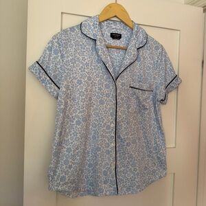 Kate Spade New York Blue Floral Pajama Top size Small